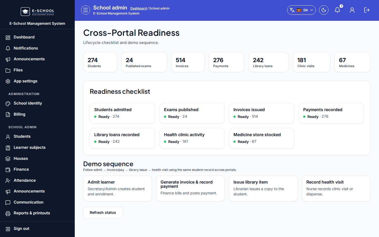 Cross-Portal Readiness desktop