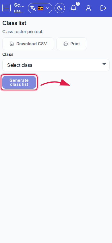 Class Lists step 2 mobile