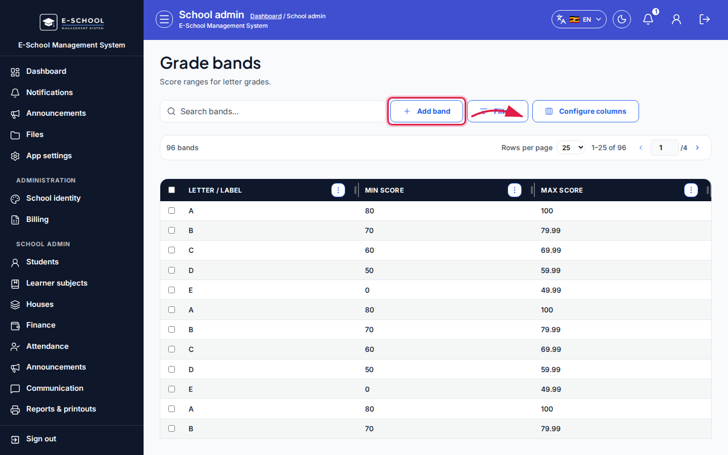 Grade bands step 2 desktop