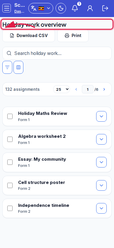 Holiday Work step 5 mobile