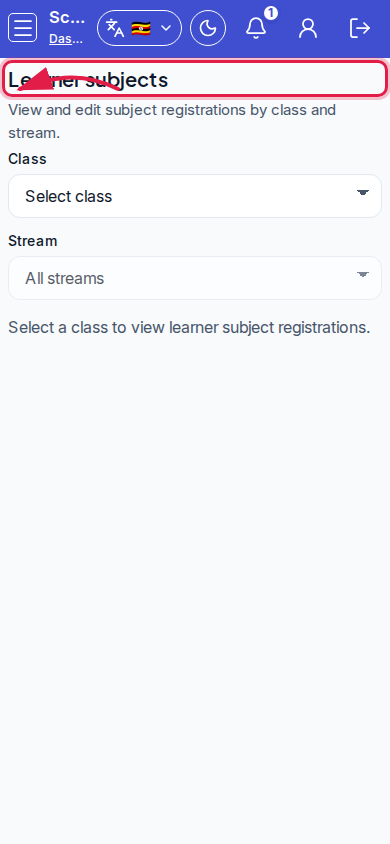 Learner subjects step 3 mobile