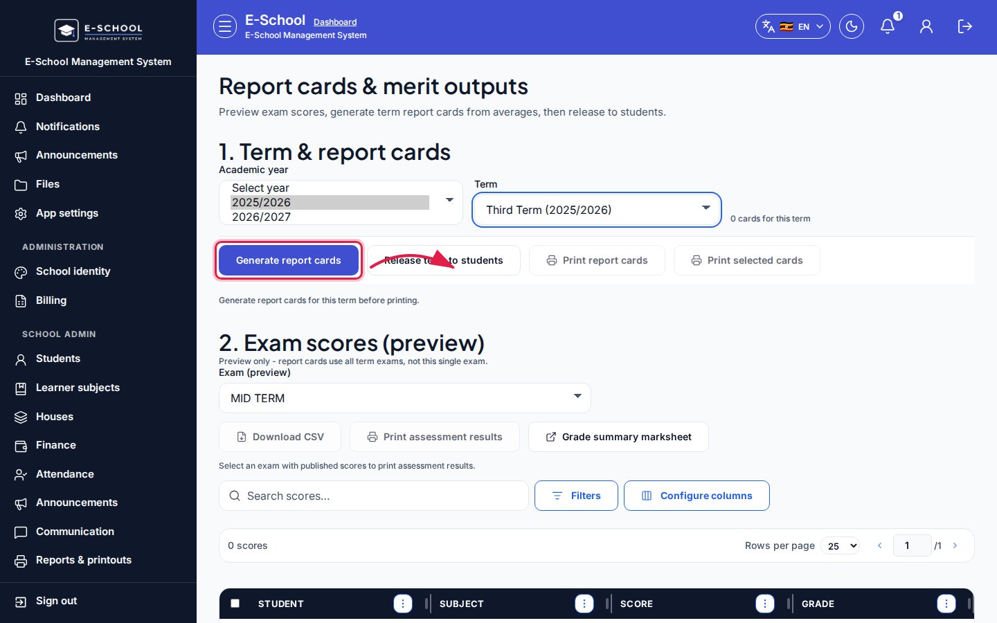 Report cards IF 5 desktop