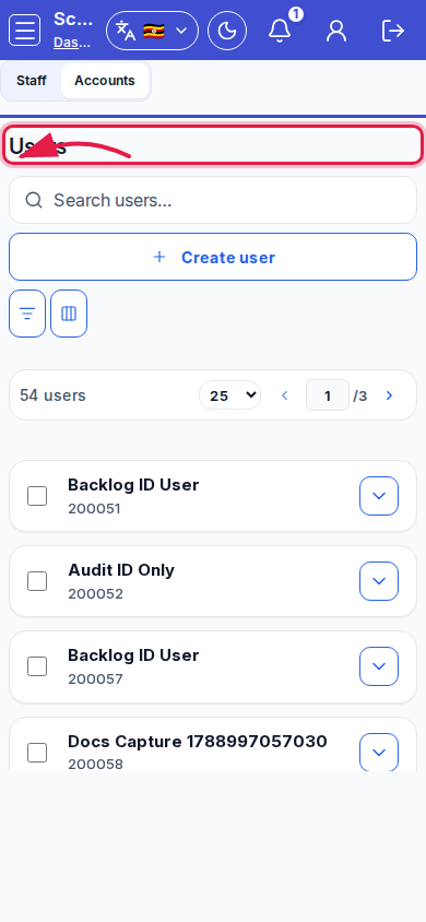 Users step 3 mobile
