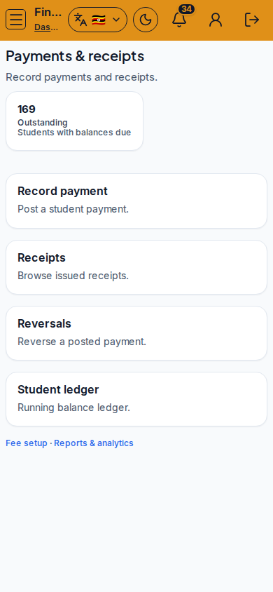 Payments &amp; Receipts mobile