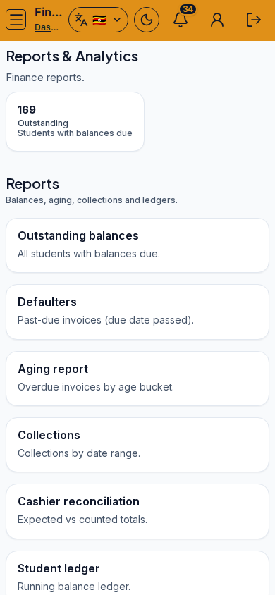 Reports & Analytics mobile