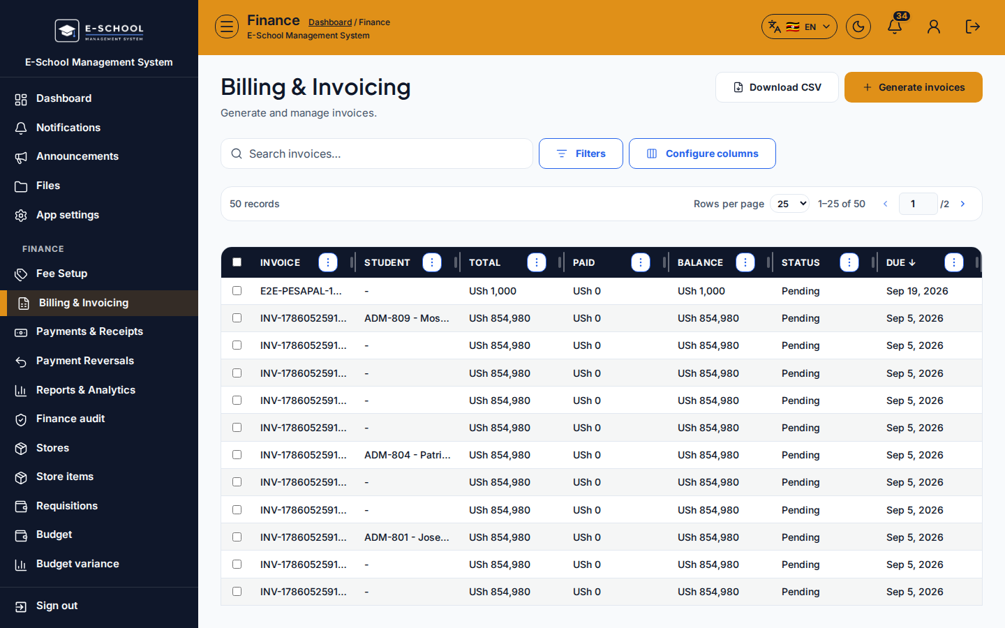 Billing &amp; Invoicing desktop