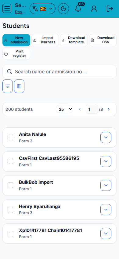 Students mobile