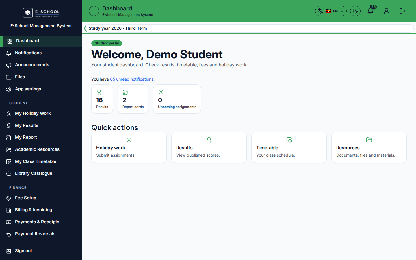 E-Learning desktop
