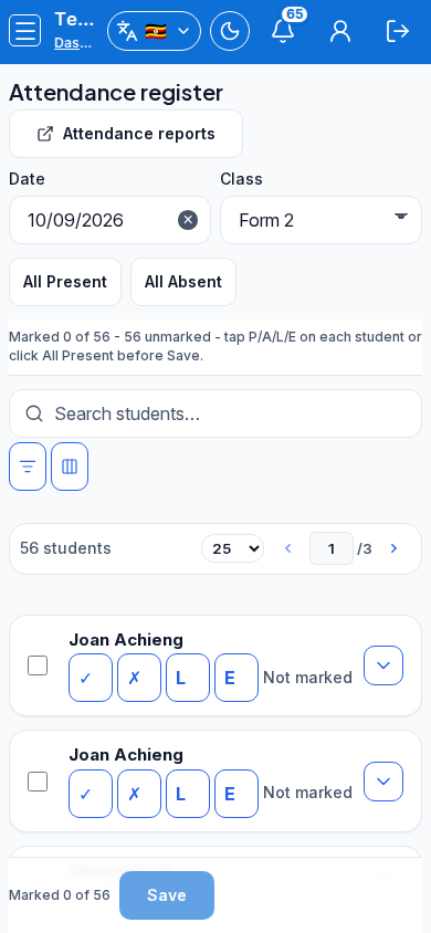 Attendance Register mobile